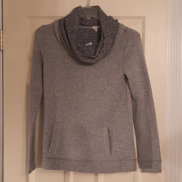 J. Crew Factory Tops - NWT J.crew Factory Cowl neck gray sweatshirt. Size small.